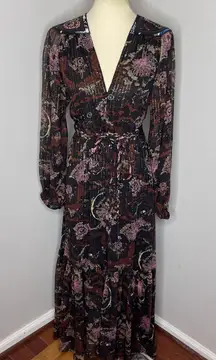 New A.L.C Alessia Silk Floral Maxi‎ Dress Sz 4