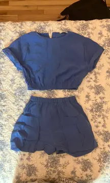 Zara cropped Linen Set