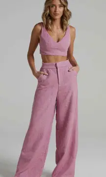 Showpo Adelaide Soft Tweed Wide Leg Pants High Rise, Size 4