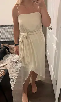 Off-White Satin  Dress