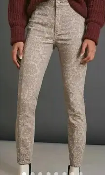 NWT Anthropologie Pilcro patterned high‎ rise denim legging sz 28