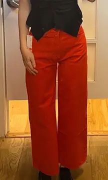 BDG  Red Wide Leg Pants