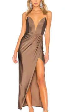 Jake Gown in Taupe Michael Costello