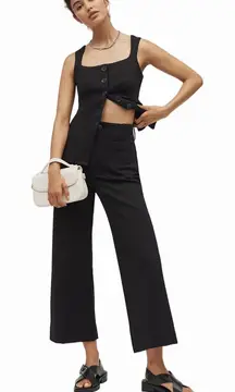 The Colette Knit Crop Anthropologie Wide-Leg Pants by Maeve Size 32