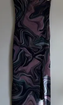 Caution To The Wind Strapless Graphic Dress