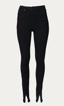 NWT WeWoreWhat High Rise Skinny Zip Jean In Black