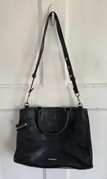 Rebecca Minkoff black Jane leather satchel tote