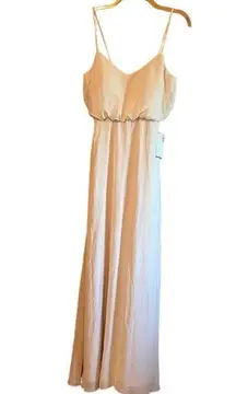 Birdy Grey Pale Blush Full Length Bridesmaids Gown Women’s Size Small