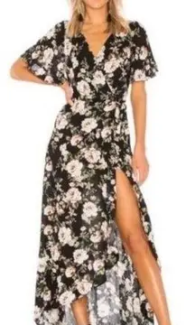 Show Me Your MuMu Dress Sz XS Marianne Maxi Wrap‎ Dress in Courtney Loves Roses