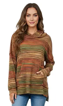 Haptics Multicolor Striped Pullover NWT Size Small