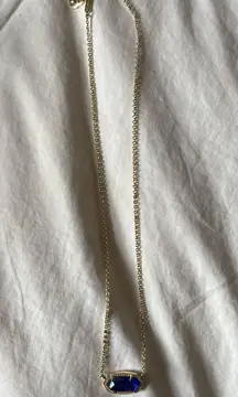 Kendra Scott Cobalt Cats Eye Gold Elisa Necklace!