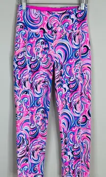 Lilly Pulitzer Weekender Luxletic Leggings Crop Flamingoals Sz Small