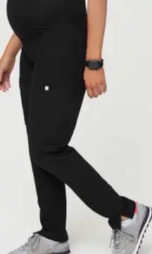 Figs Maternity Yola Skinny Scrub Pant XXL Black Straight Leg Cargo Nurse Comfy
