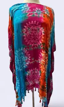 Colorful Tie-Dye Swim Coverup