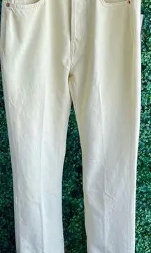 RE/DONE NWT -  70’s Bootcut Jeans | Soft Yellow/Cream Color | Sz 25 Tall | Rare