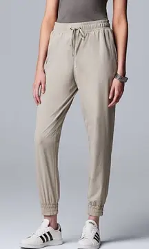Simply Vera Vera Wang Simply Jogger Pants Grey/Beige Size XL
