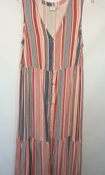 New directions, curvy tank top, midi dress size one 1X￼