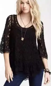 Free People Lace Floral Top size XS