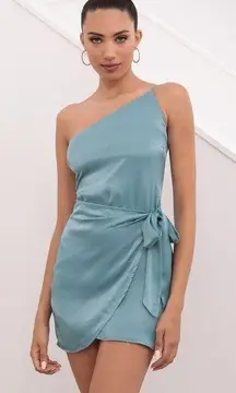 Santorini Satin Wrap Dress