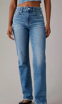 American Eagle Stretch Super High Rise Straight Jeans 