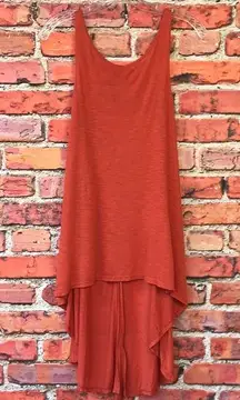 Burnt Orange  Revolve Heathered Tank Dress