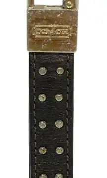 Coach Vintage Leather Studded Keychain Clip Strip