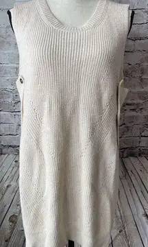 Kerisma Pullover Womens Sweater Vest Beige Buttons M/L