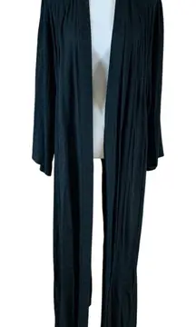 Savage X Fenty Black Textured Long Robe Duster Lounge Wear Relaxed Fit XL