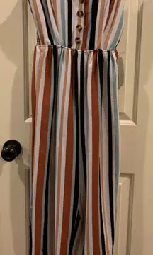 J for Justify Wide Leg Stripped Jumpsuit