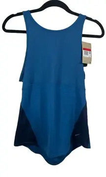 Nike‎ Blue Nike Yoga Tank NWT Size Large Open Back Dri Fit