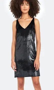 J Brand Brielle V-Neck Slip Velvet Mini Dress NEW