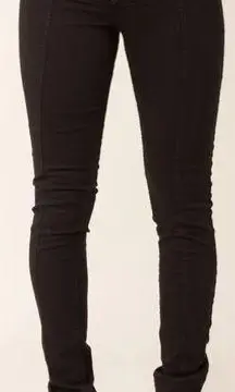 Prairie Underground Black Denim Girdle high rise exposed zipper size S