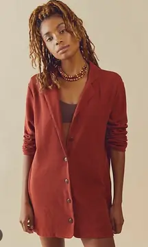 Free people Lizzie Terracotta blazer romper NWT large