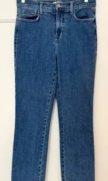 L'Agence Mid-Rise Straight Leg Mom Jeans Size 28 (cotton cashmere)