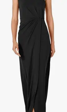 Calvin Klein Women's One Shoulder Gown with‎ Waist Ruch Black Size 6 Cocktail