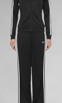 Vintage Adidas Track Joggers & Zipup Long Sleeve with White Stripes