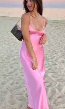 Pink Silk Dress