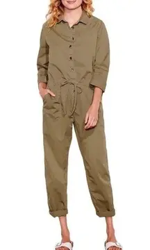 Sundry Women’s  khaki utility jumpsuit overalls size 2 fall garden