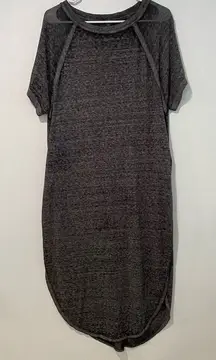 We The Free by Free People Black T-Shirt Midi Dress | Size XS | Slouchy Soft Lou