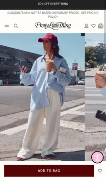 Blue and white striped button down 