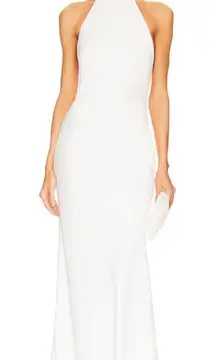 MISHA x REVOLVE Evianna Satin Gown in Ivory