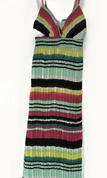 VTG Y2K She's Cool Dress Womens Medium Maxi Watercolor Babydoll Abstract Artsy