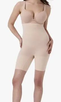 SPANXsculpt Seamless PowerHigh-Waisted Mid-Thigh Short Nude Sz Large Shapewear