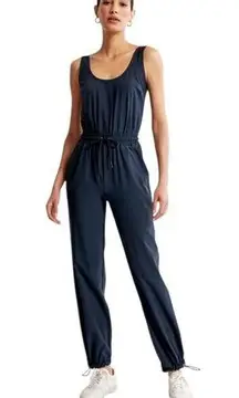 Abercrombie & Fitch Navy Blue Sleeveless Traveler Jumpsuit Small