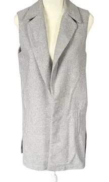The Savile Row Co gray sleeveless collared open cardigan sweater vest XS