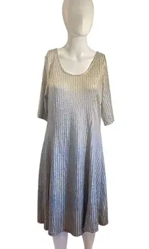 Espresso Women’s Dress Black Short Sleeve Size Large