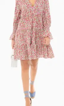 Pomander Place Tuckernuck Kenzo Dress Ditzy Floral Tiered Milkmaid Size XS
