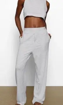 SKIMS NWT  Boyfriend Loose Pant in Light Heather Grey Size Large