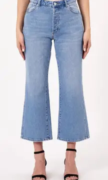 ROLLA'S Anthropologie‎ Classic Flare Crop High Rise Relaxed Fit Blue Size 32 New