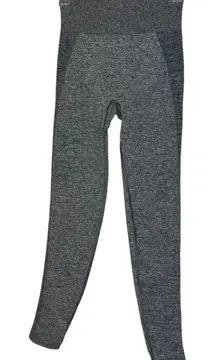 Gymshark Women's S‎ Flex High Waist Leggings Marl Gray Blue Logo Contour Gym